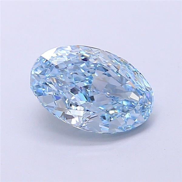 1.89 Ct. Fancy Vivid Blue Oval Lab Grown Diamond