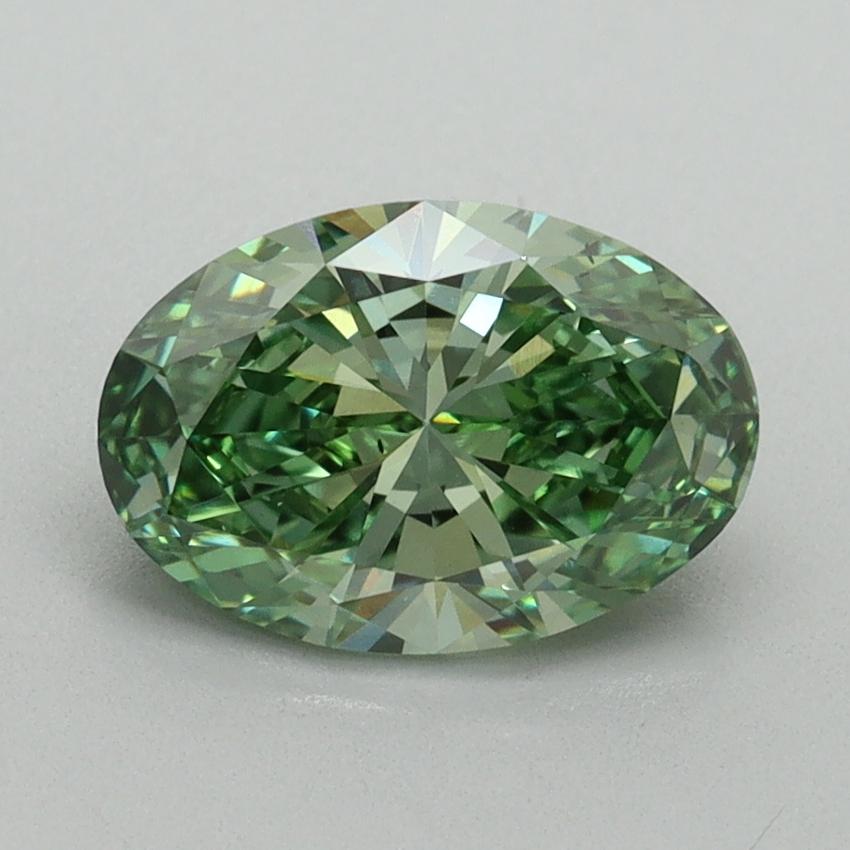 1.49 Ct. Fancy Vivid Pacific Green Oval Lab Grown Diamond