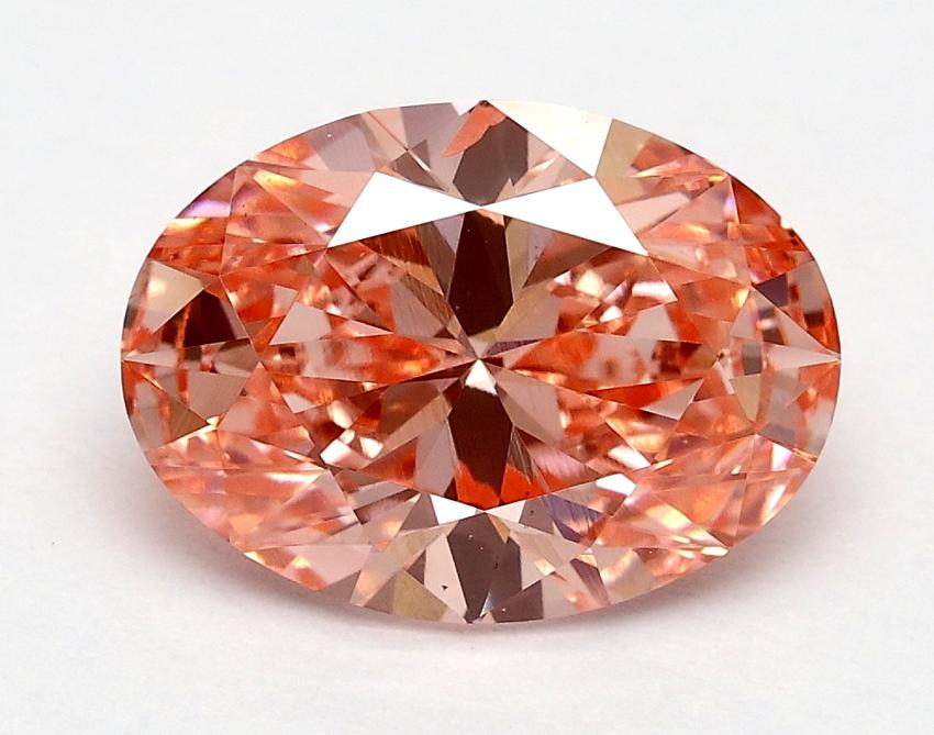 1.7 Ct. Fancy Vivid Pink Oval Lab Grown Diamond