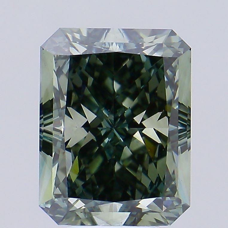 7.72 Ct. Fancy Deep Green Radiant Lab Grown Diamond