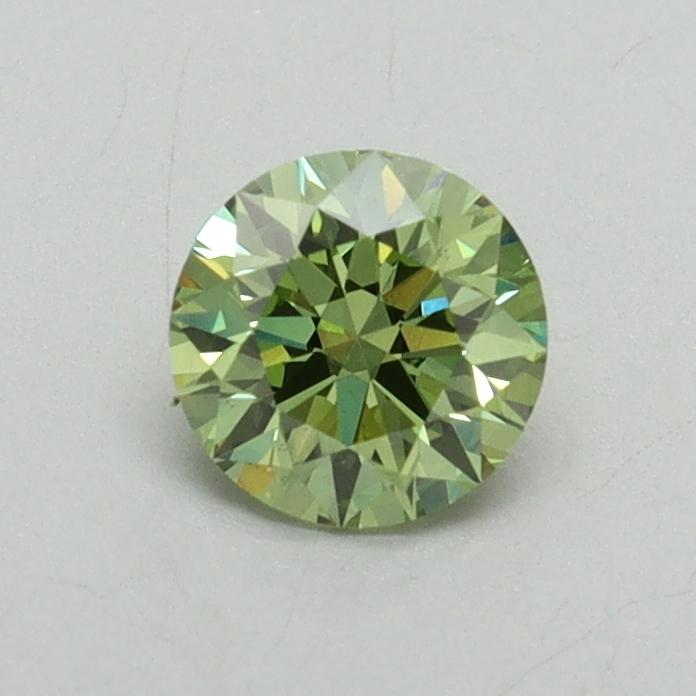 0.55 Ct. Fancy Vivid Green Round Lab Grown Diamond
