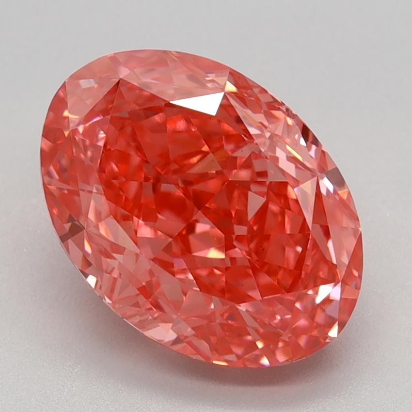 2.49 Ct. Fancy Vivid Pink Oval Lab Grown Diamond