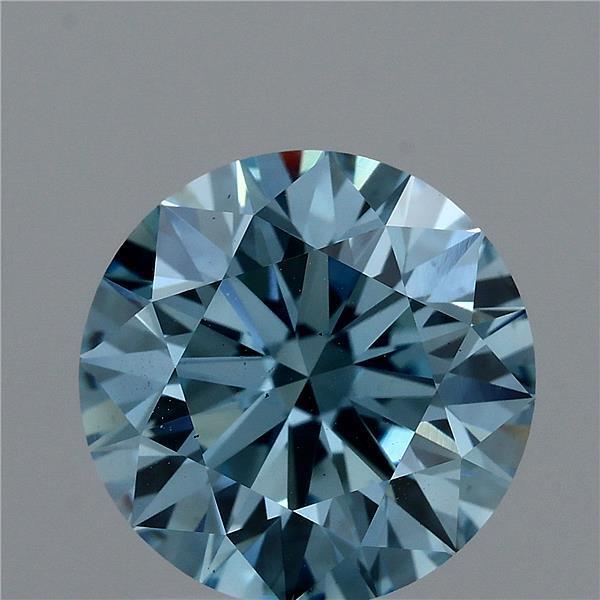 2.17 Ct. Fancy Vivid Blue Round Lab Grown Diamond