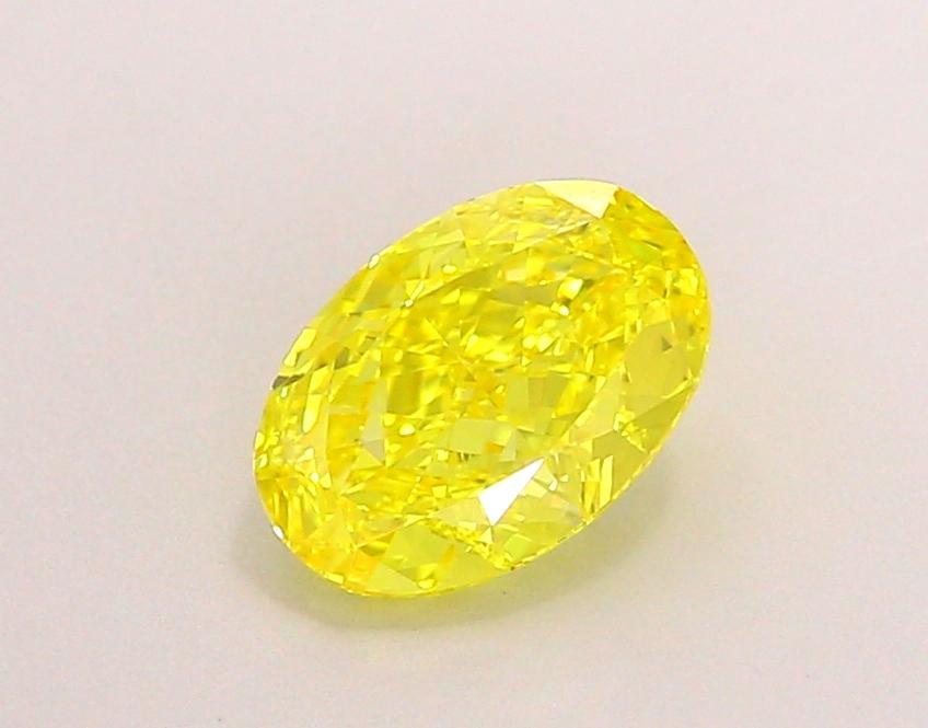 1.09 Ct. Fancy Vivid Yellow Oval Lab Grown Diamond
