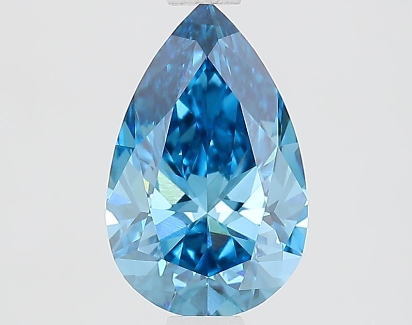 1.13 Ct. Fancy Vivid Blue Pear Lab Grown Diamond