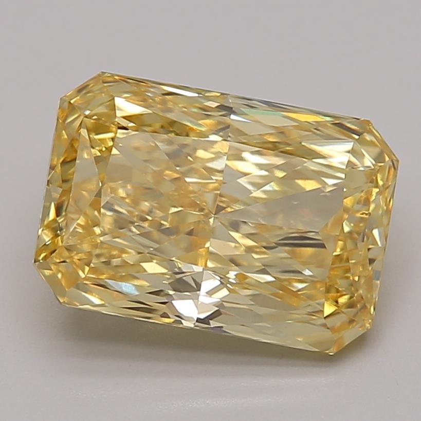 3.54 Ct. Fancy Vivid Yellow Radiant Lab Grown Diamond