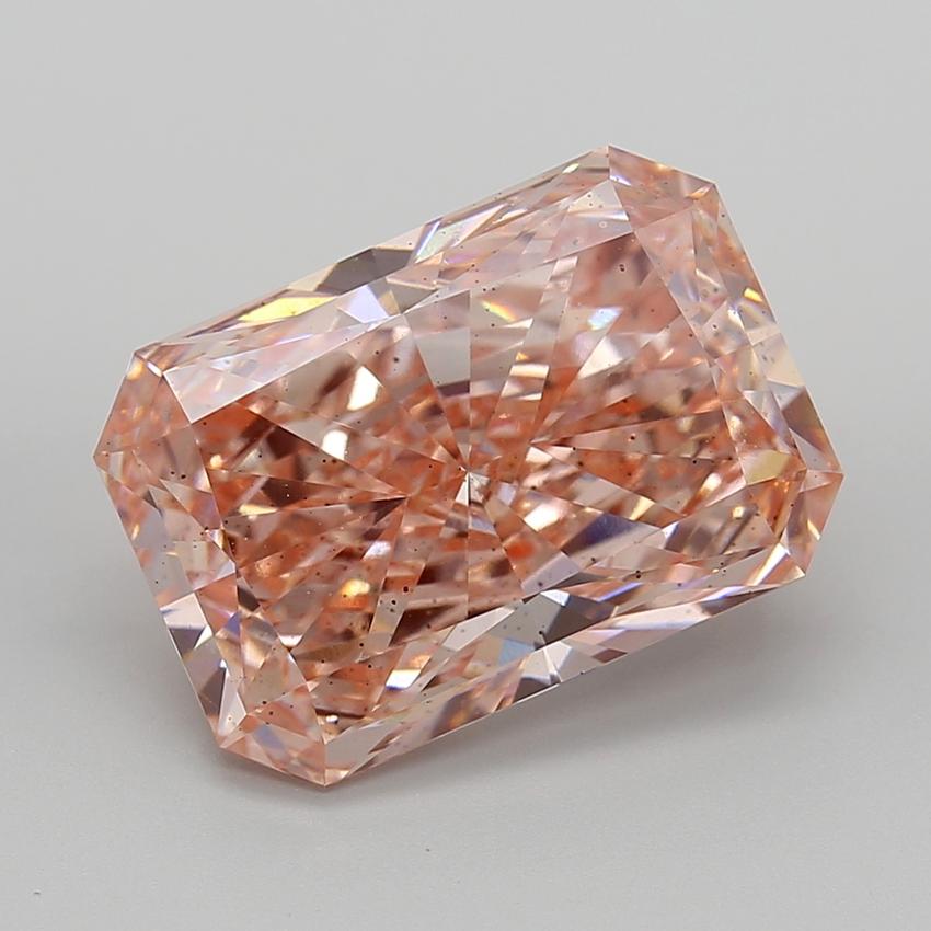10.41 Ct. Fancy Vivid  Pink Radiant Lab Grown Diamond