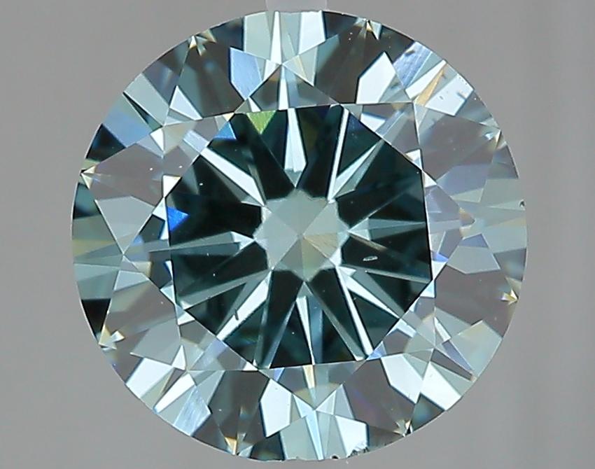 3.00 Ct. Fancy Green Blue Round Lab Grown Diamond