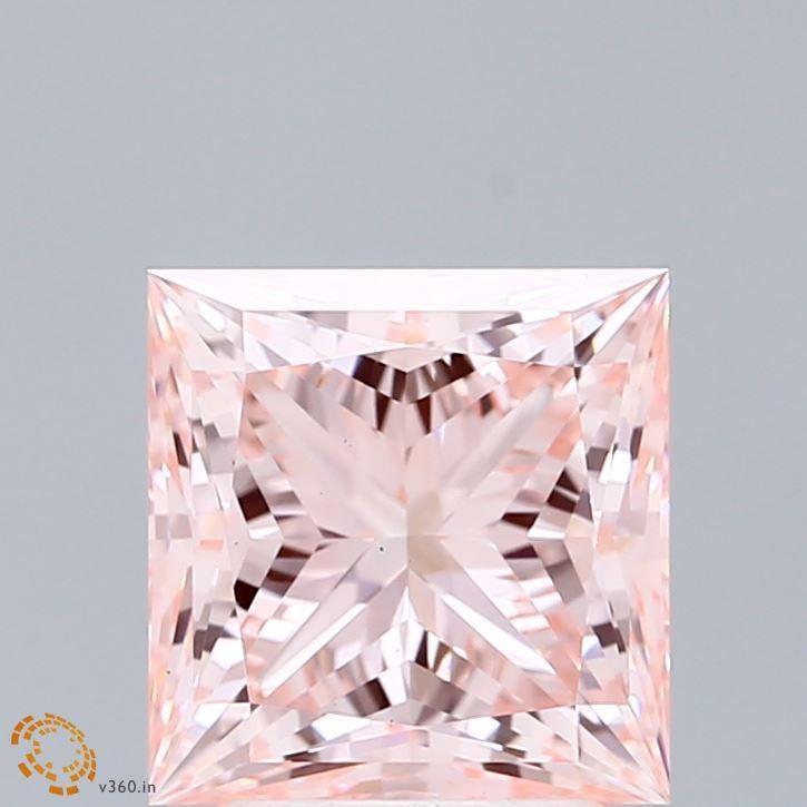 2.93 Ct. Fancy Vivid Pink Princess Lab Grown Diamond