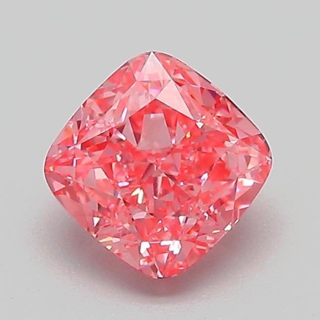1.09 Ct. Fancy Vivid Pink Cushion Lab Grown Diamond