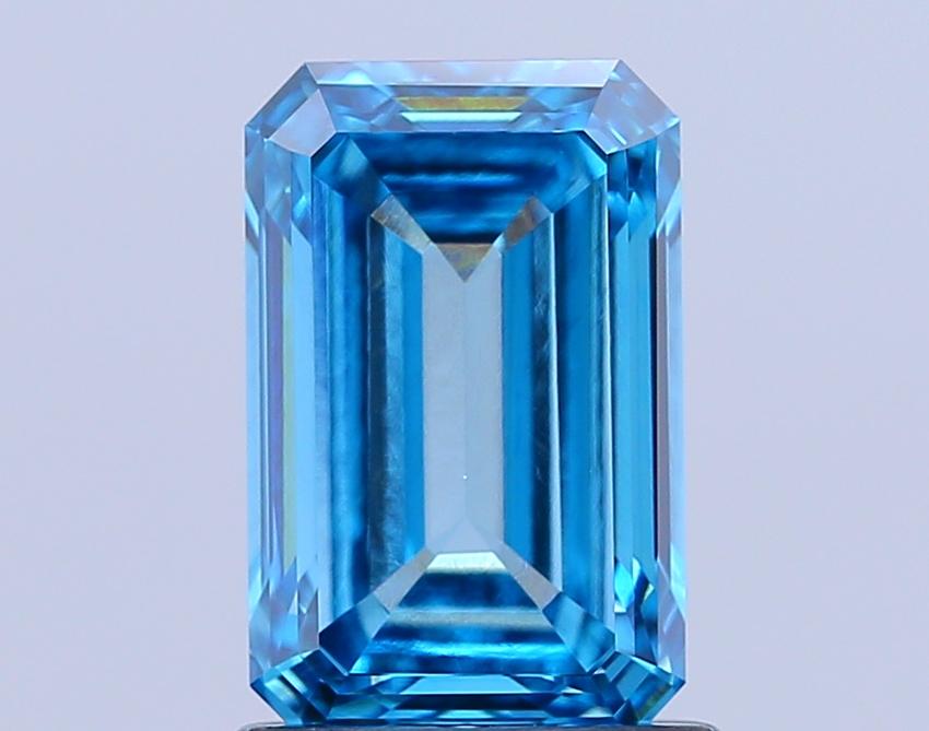 1.51 Ct. Fancy Vivid Blue Emerald Lab Grown Diamond