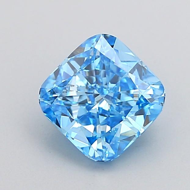 1.00 Ct. Fancy Vivid Blue Cushion Lab Grown Diamond