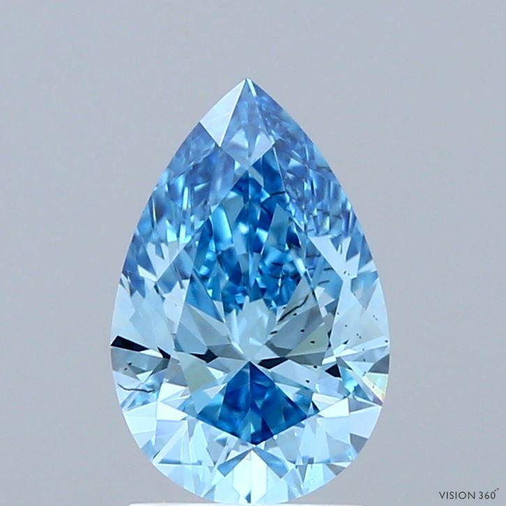 1.40 Ct. Fancy Vivid Blue Pear Lab Grown Diamond
