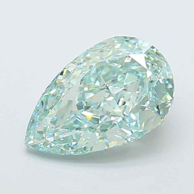 3.01 Ct. Fancy Intense  Green Pear Lab Grown Diamond