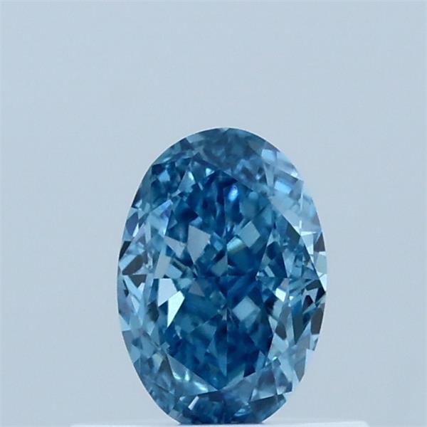 0.55 Ct. Fancy Vivid Blue Oval Lab Grown Diamond