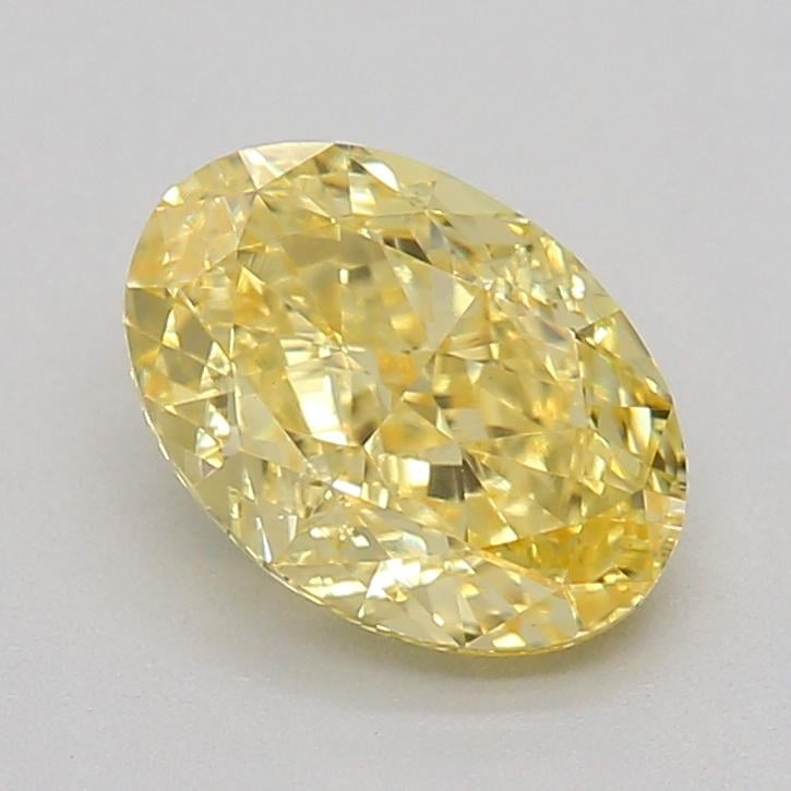 1.02 Ct. Fancy Intense  Yellow Oval Lab Grown Diamond