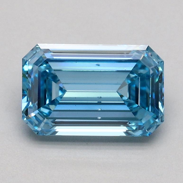 1.02 Ct. Fancy Intense Blue Emerald Lab Grown Diamond