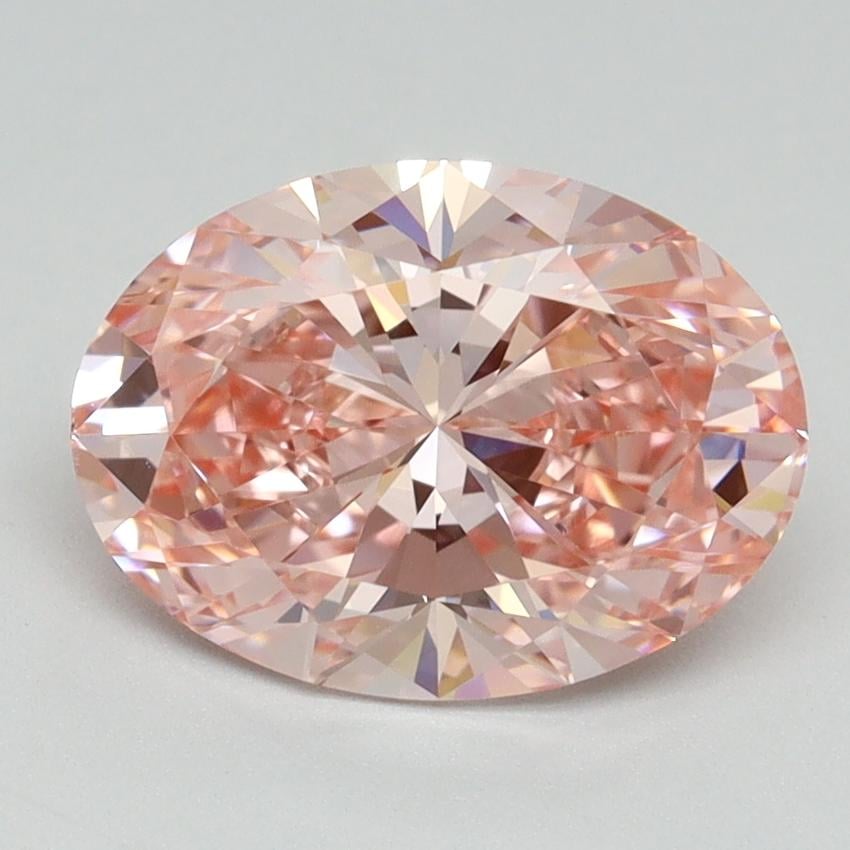 2.31 Ct. Fancy Vivid Pink Oval Lab Grown Diamond