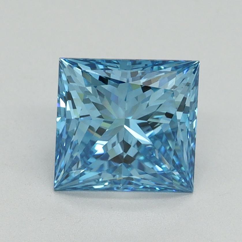 1.53 Ct. Fancy Vivid Blue Princess Lab Grown Diamond