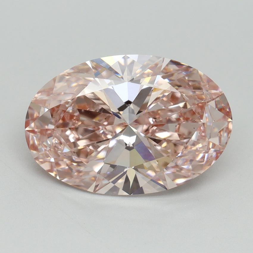 5.30 Ct. Fancy Intense Pink Oval Lab Grown Diamond