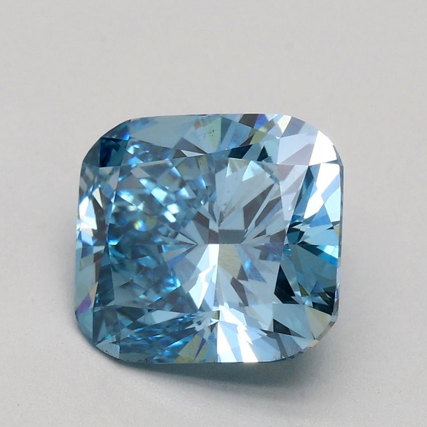 2.01 Ct. Fancy Vivid Blue Cushion Lab Grown Diamond