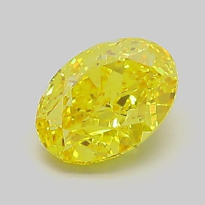 1.00 Ct. Fancy Vivid  Yellow Oval Lab Grown Diamond