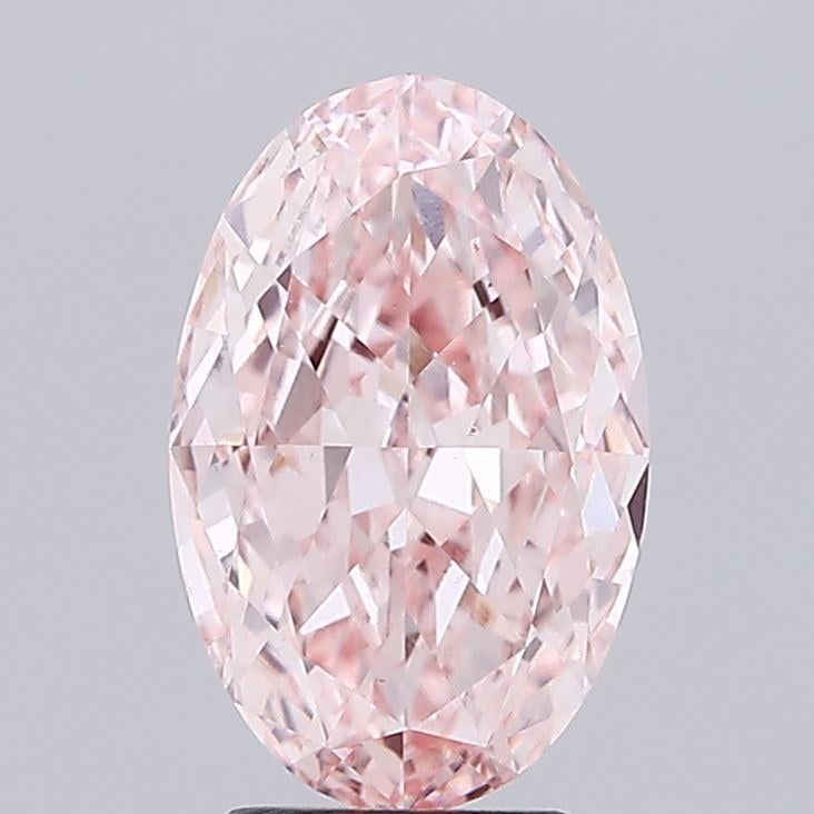 4.01 Ct. Fancy Intense Pink Oval Lab Grown Diamond