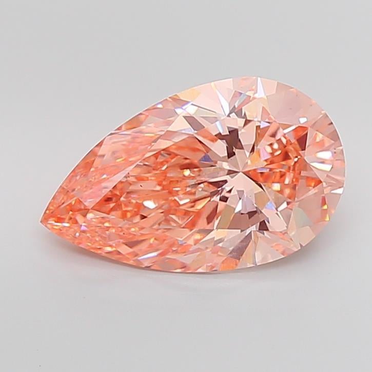 5.82 Ct. Fancy Intense Pink Pear Lab Grown Diamond