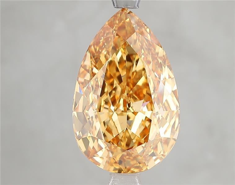 5.08 Ct. Fancy Vivid Yellow Pear Lab Grown Diamond