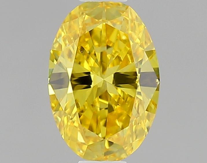 0.47 Ct. Fancy Vivid  Yellow Oval Lab Grown Diamond