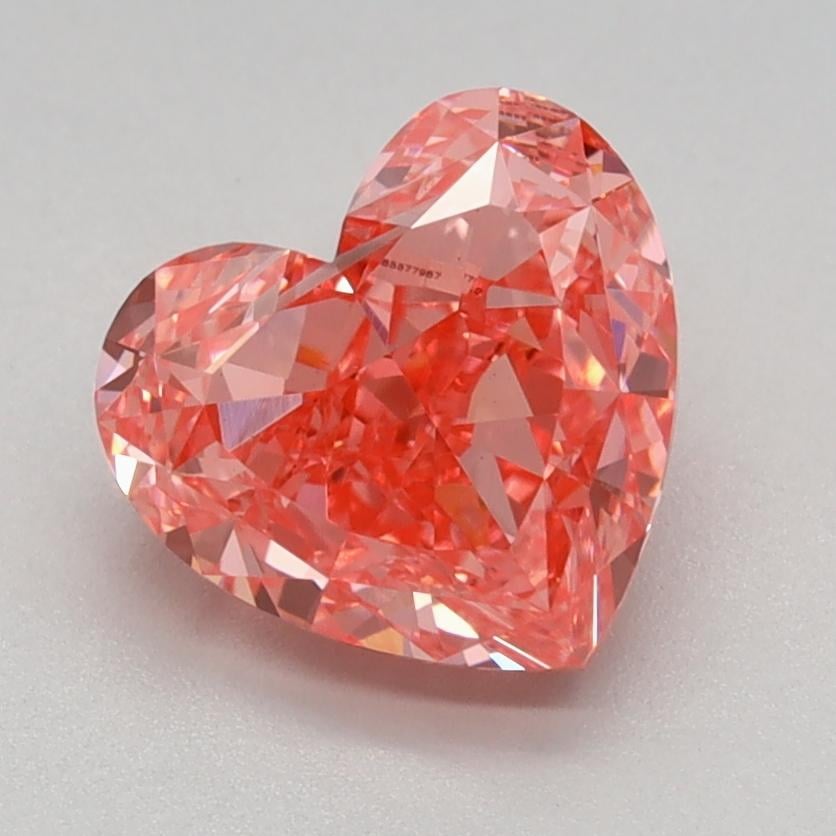 1.62 Ct. Fancy Vivid Pink Heart Lab Grown Diamond