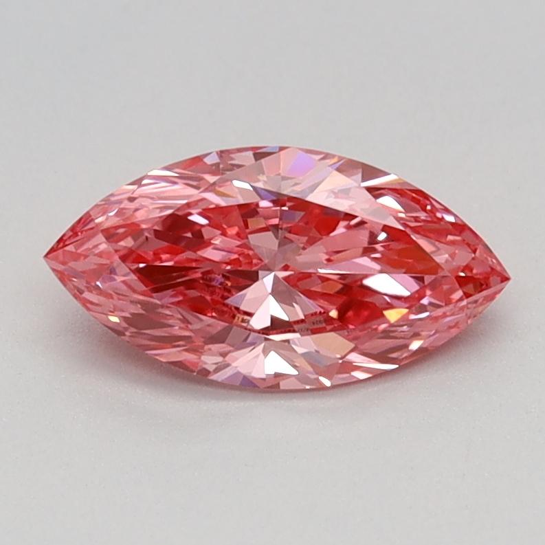 0.58 Ct. Fancy Vivid Pink Marquise Lab Grown Diamond