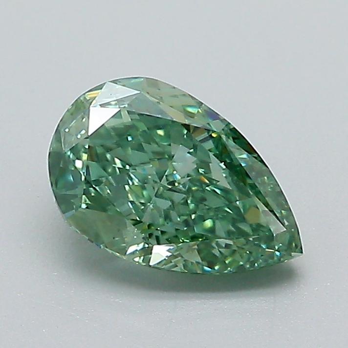 1.05 Ct. Fancy Vivid Green Pear Lab Grown Diamond