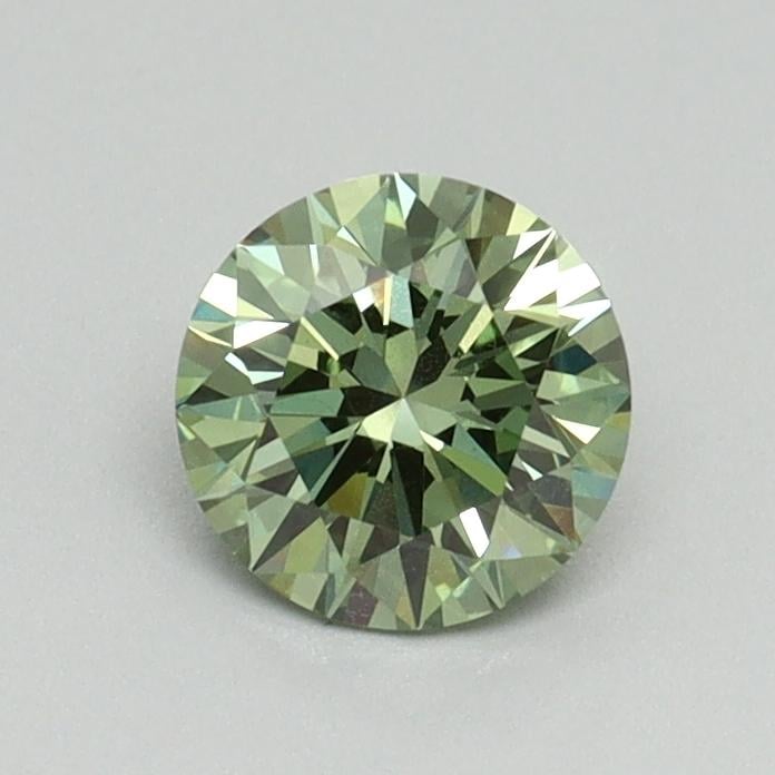0.65 Ct. Fancy Vivid Green Round Lab Grown Diamond