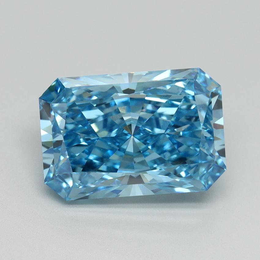5.10 Ct. Fancy Vivid Blue Radiant Lab Grown Diamond