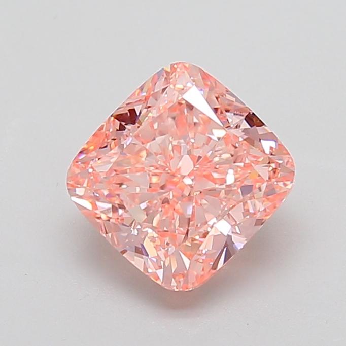 3.78 Ct. Fancy Vivid  Pink Cushion Lab Grown Diamond