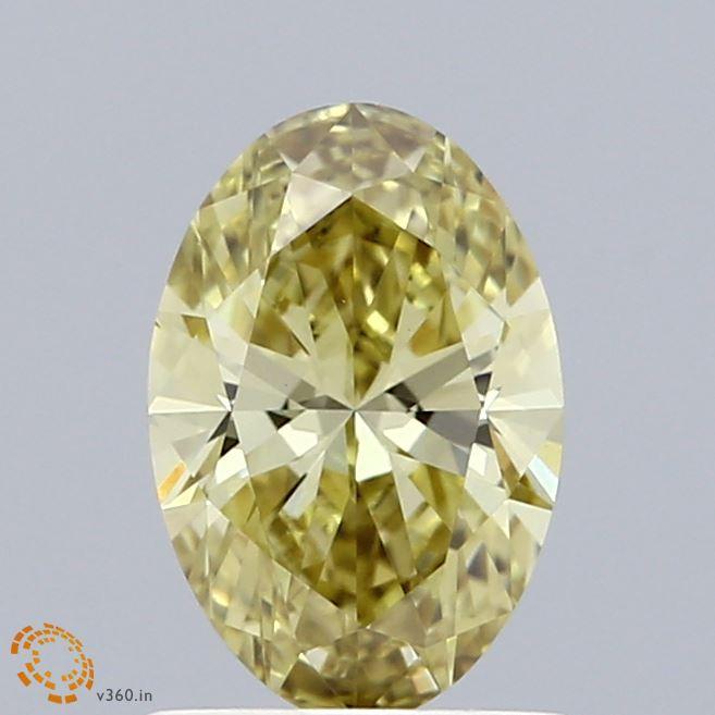 1.12 Ct. Fancy Intense Yellow Oval Lab Grown Diamond