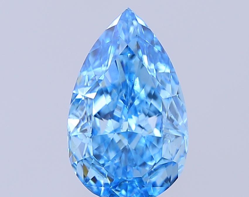 1.52 Ct. Fancy Vivid Blue Pear Lab Grown Diamond