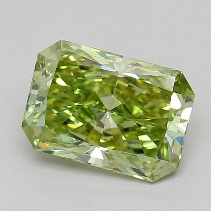 0.73 Ct. Fancy Vivid  Green Radiant Lab Grown Diamond