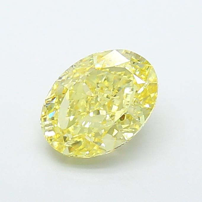 2.07 Ct. Fancy Yellow Oval Lab Grown Diamond