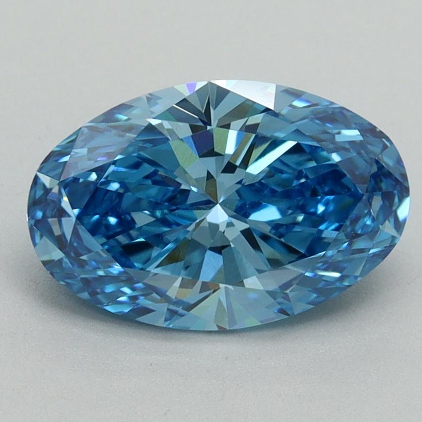 2.09 Ct. Fancy Vivid Blue Oval Lab Grown Diamond