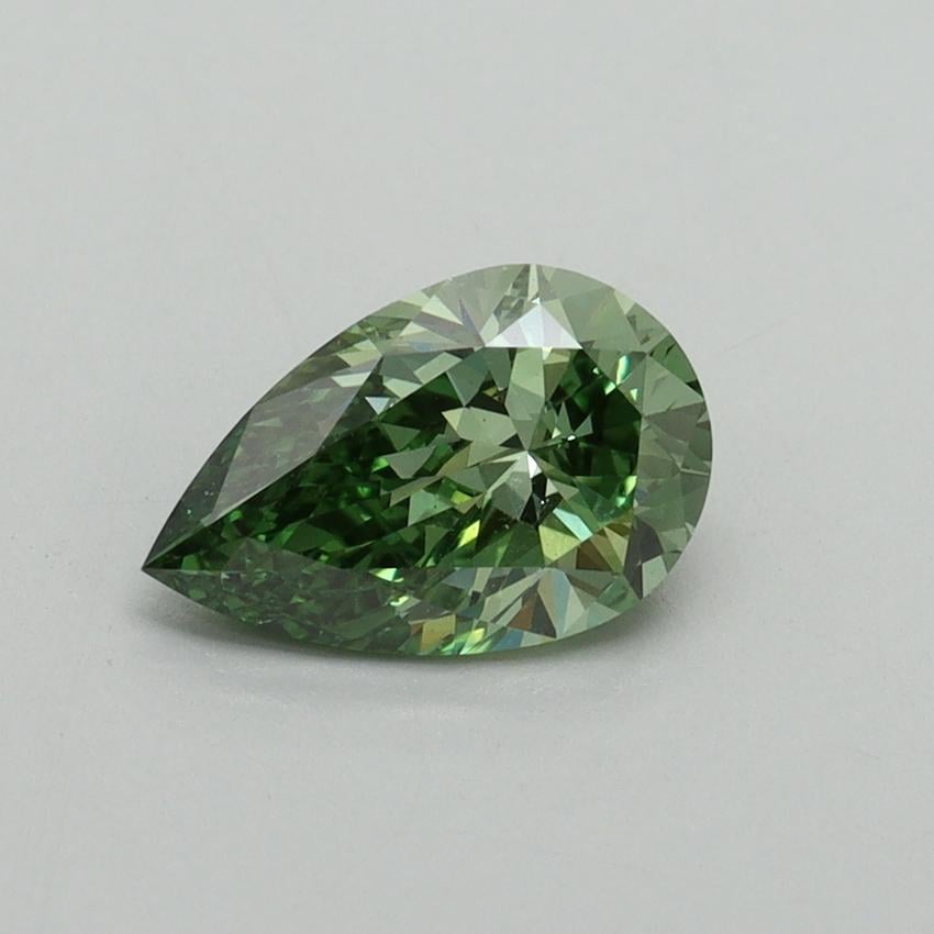 1.01 Ct. Fancy Vivid Pacific Green Pear Lab Grown Diamond