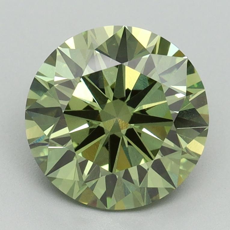 2.11 Ct. Fancy Vivid Green Round Lab Grown Diamond