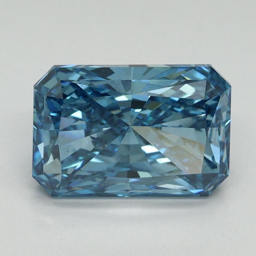 3.09 Ct. Fancy Vivid Blue Radiant Lab Grown Diamond