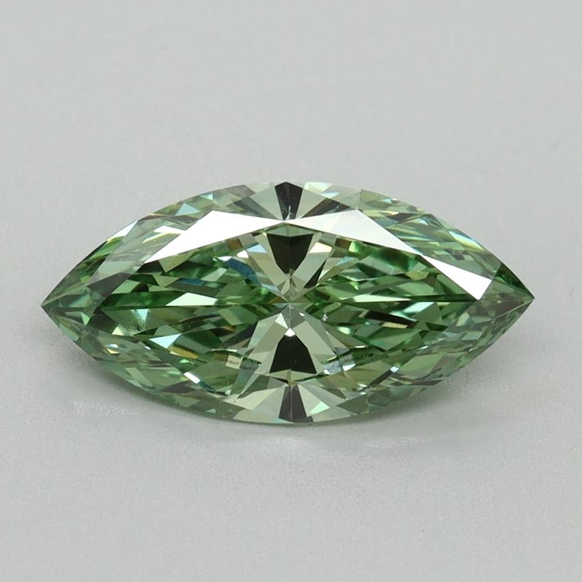 1.51 Ct. Fancy Vivid Green Marquise Lab Grown Diamond