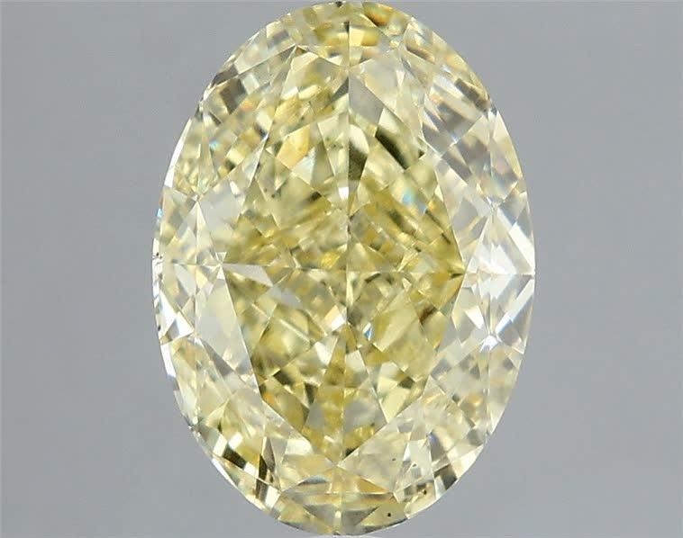 3.02 Ct. Fancy  Yellow Oval Lab Grown Diamond