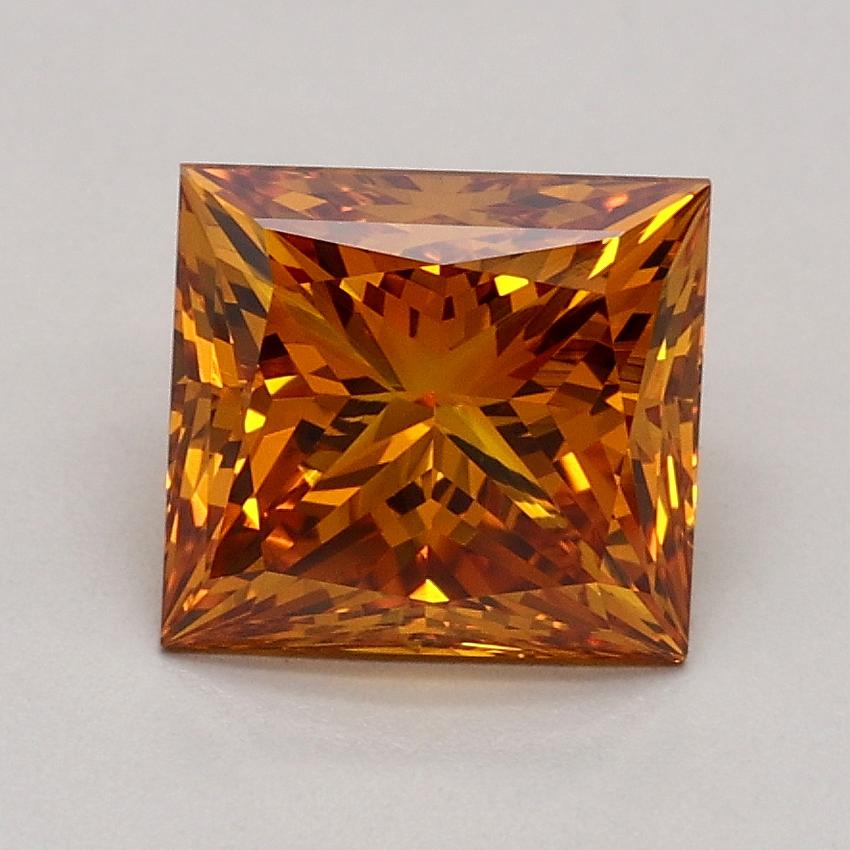 1.71 Ct. Fancy Vivid Orange Princess Lab Grown Diamond