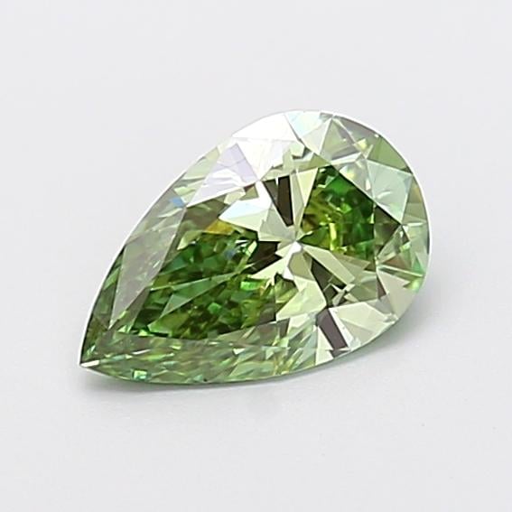 1.01 Ct. Fancy Vivid Green Pear Lab Grown Diamond