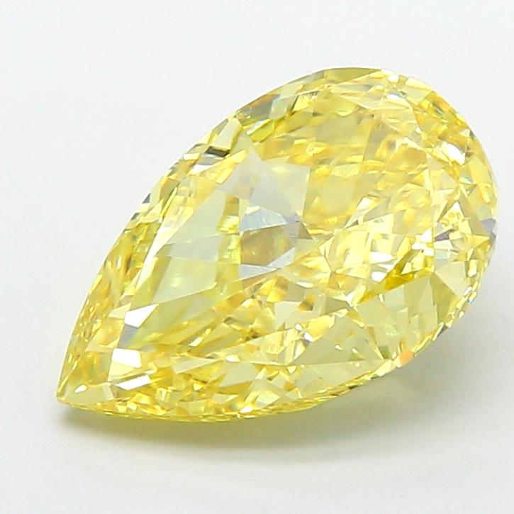 3.26 Ct. Fancy Intense  Yellow Pear Lab Grown Diamond