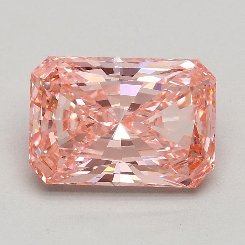 1.46 Ct. Fancy Intense Pink Radiant Lab Grown Diamond